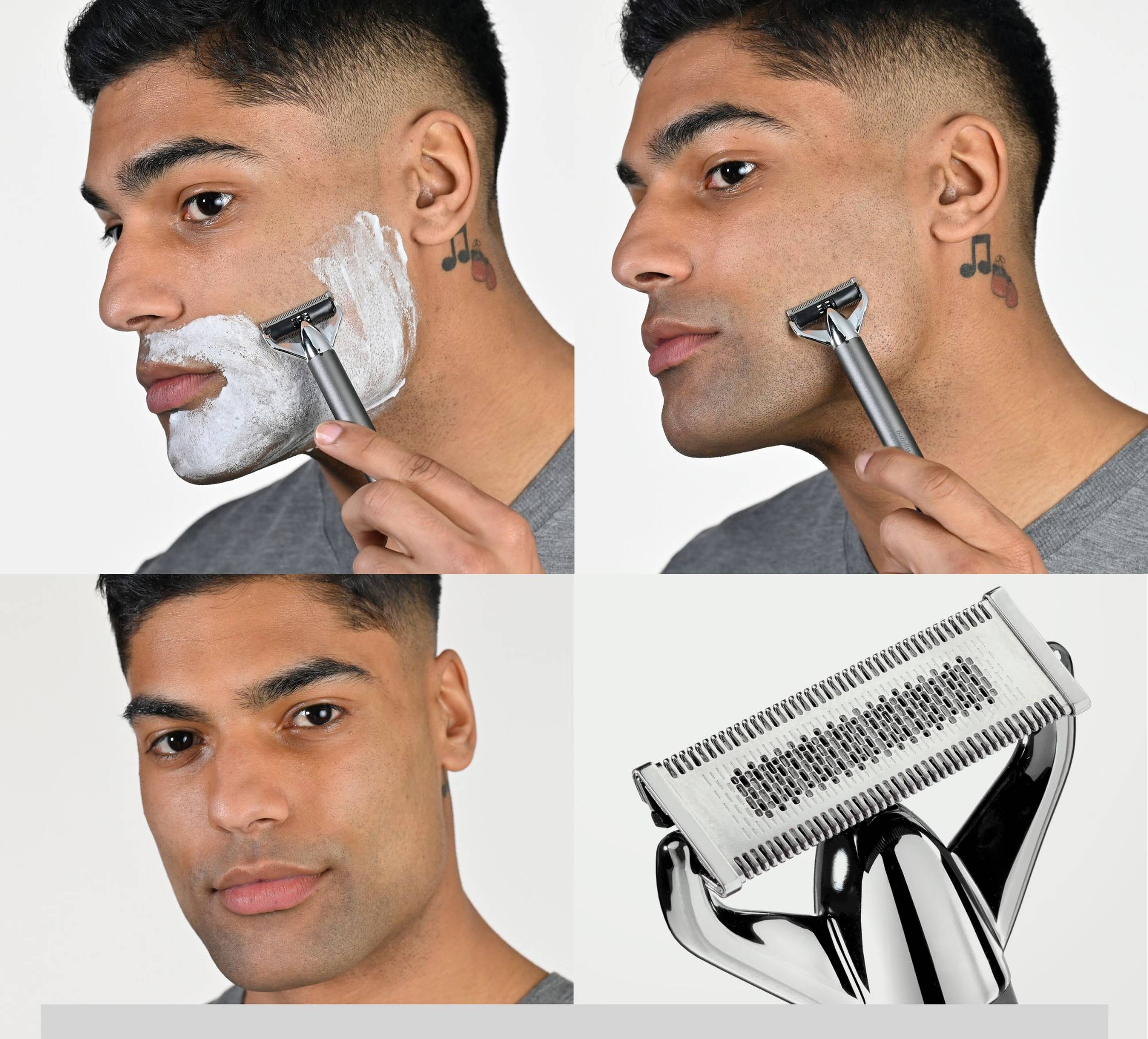 Tondeuse barbe compacte X-BLADE métal chromé