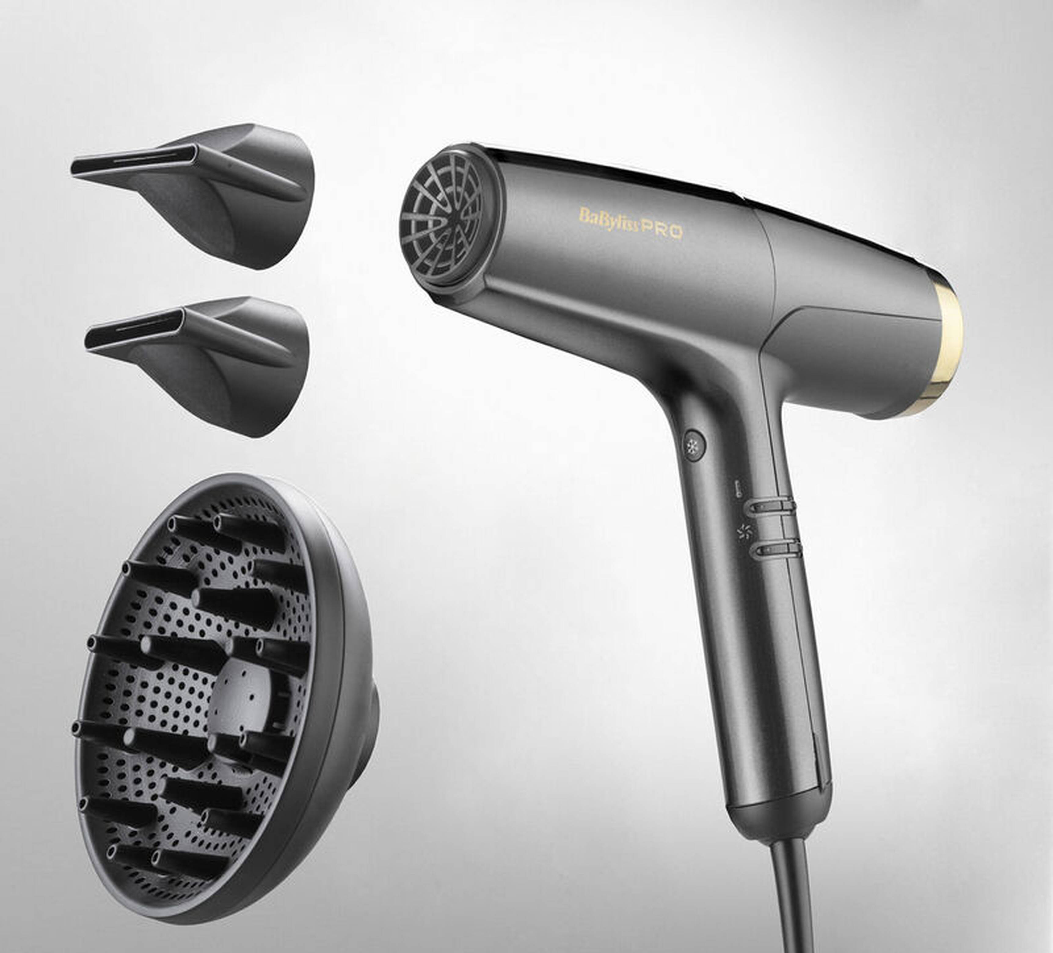 Grey and Gold FALCO high-speed hair dryer