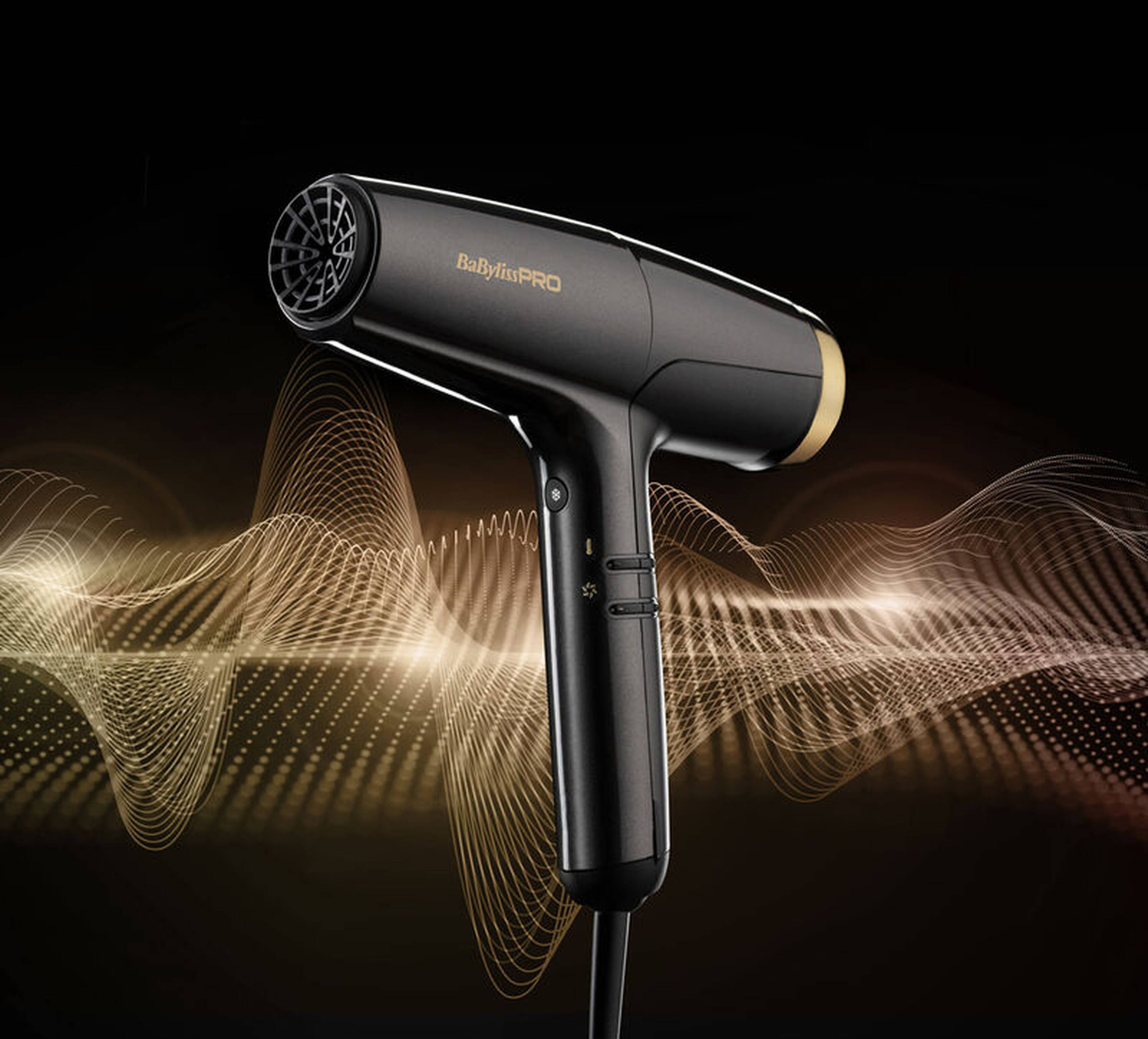 Grey and Gold FALCO high-speed hair dryer