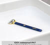 Tondeuse barbe compacte double, bleu et or