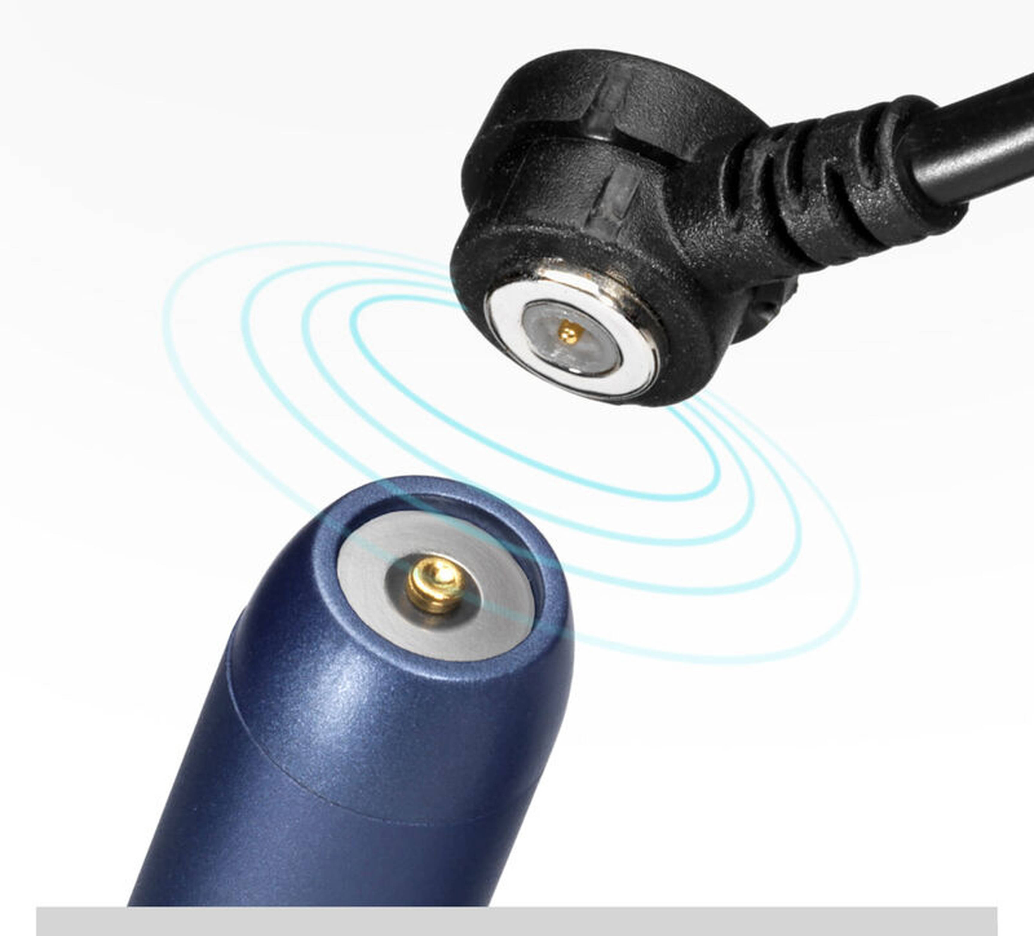 Tondeuse barbe compacte double, bleu et or