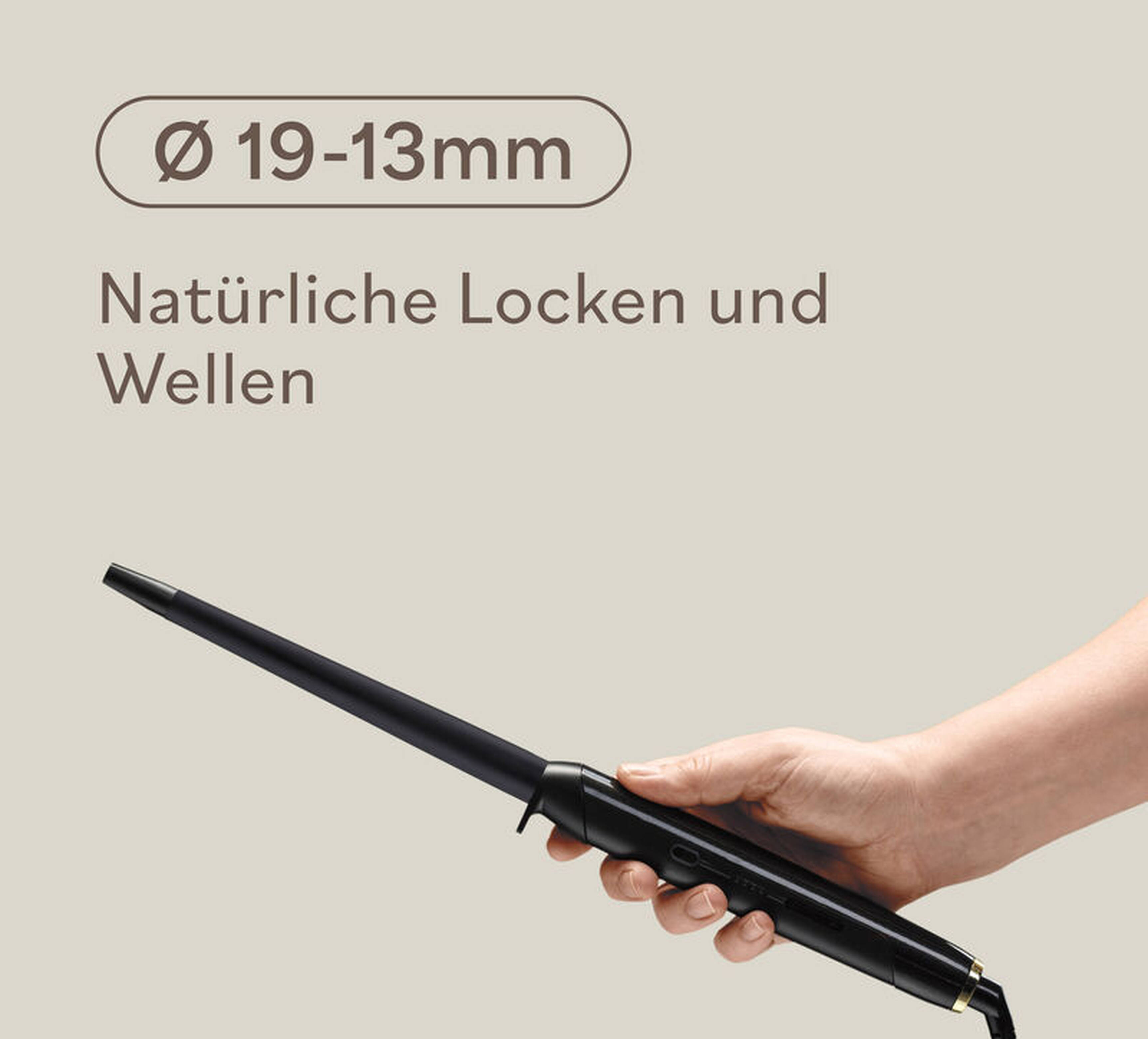 Konisches Lockenstab HI-PERFORMANCE 19-13mm