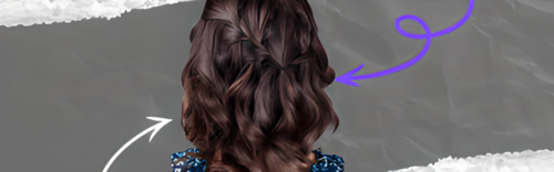 WASSERFALLZOPF MIT LOCKIGEM HAAR